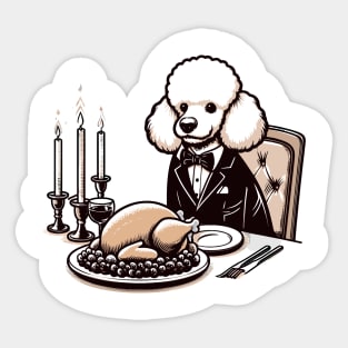 Poodle Thanksgiving Sticker